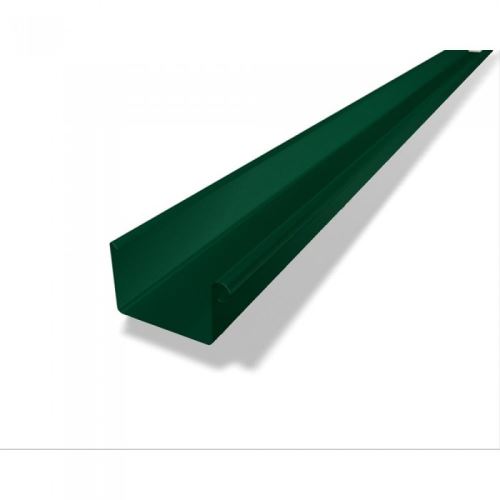 PREFA Quadratische Dachrinne, 3m lang, Breite 120 mm (T.B. 333 mm), Moosgrün