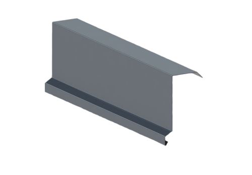 Obere Ortgangblech Br. 333 mm, Prefalz glatt, Anthrazit P.10 RAL 7016