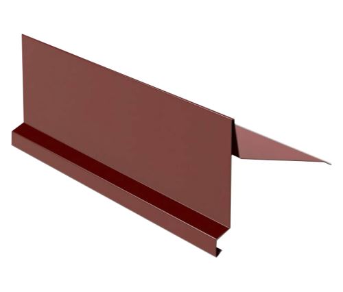 Ortgangblech für Steildach Br. 333 mm, Prefalz glatt, Dunkelrot P.10 RAL 3009