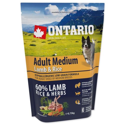 Hund Adult Medium Lamm & Reis 0,75 kg
