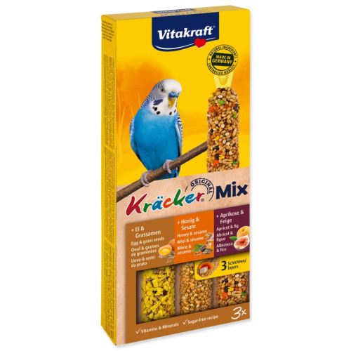 Kracker VITAKRAFT Sittich Honig + Ei + Obst 3 Stück