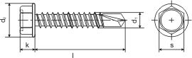 Selbstbohrschraube DIN 7504 K 5,5 x 50 ZB für Profile