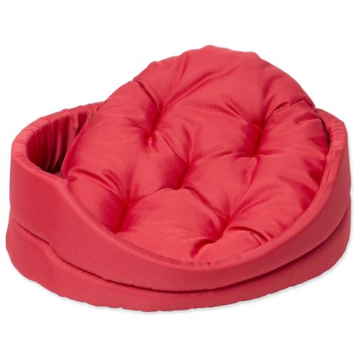 Bett DOG FANTASY oval mit Kissen rot 48 cm 1 Stück