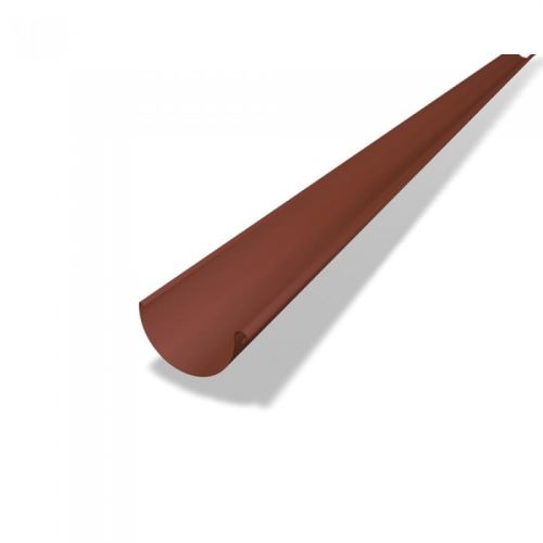 PREFA Dachrinnen, Halbrundrinnen 3m lang, Ø 100 mm (r.b. 250 mm), Dunkelrot