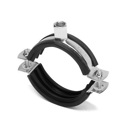 Tweedraads klem M8/M10, 87-92 3" met rubberen inzetstuk / verpakking 1 stuk