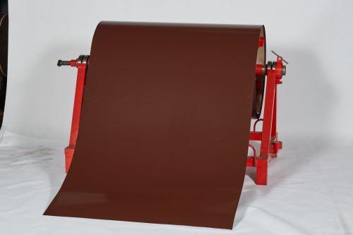 Alublech Al 0,6/1000 lackiert mit Folie (RAL8017) Braun