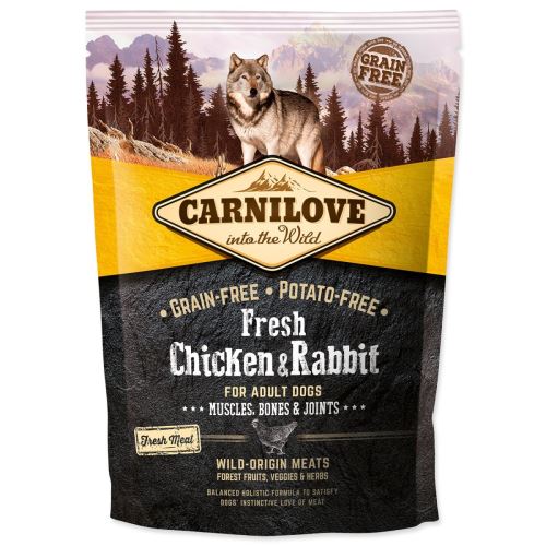 CARNILOVE Fresh Huhn & Kaninchen Muskeln, Knochen & Gelenke für ausgewachsene Hunde 1,5 kg