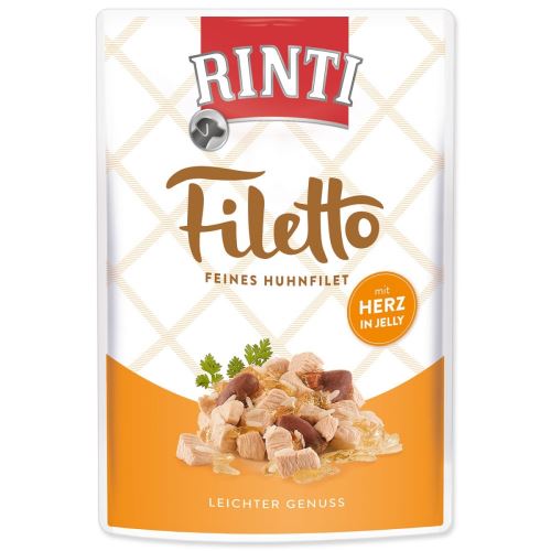 Kapsel RINTI Filetto Huhn + Hühnerherz in Gelee 100 g