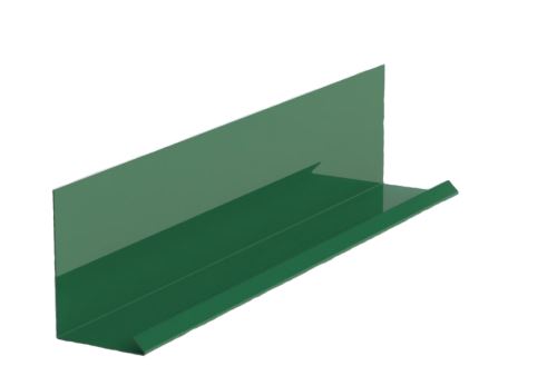 Wandanschluss zur Kombination mit Abdeckleiste Br. 200 mm, Lackiertes Zink, Moosgrün RAL 6005