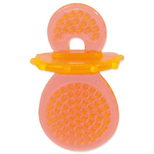 Spielzeug DOG FANTASY Gummischnuller orange 8 cm 1 Stück