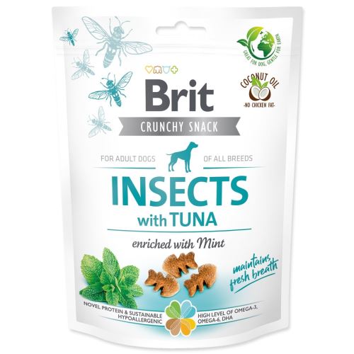 Brit Care Dog Crunchy Cracker. Insekten mit Thunfisch angereichert mit Minze 200 g