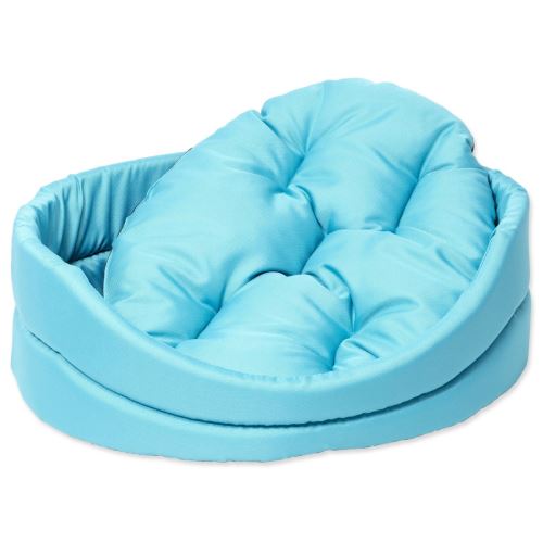 Bett DOG FANTASY oval mit Kissen türkis 42 cm 1 Stück