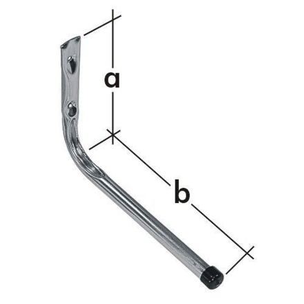 Garagenhalter, Geradhaken, 90x180mm / Packung 1 Stk.