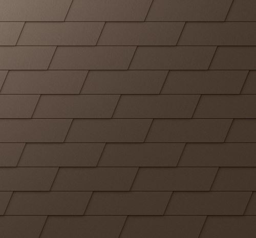 PREFA Fassaden-Schindel XL, Oberfläche Stucco, Militärbraun - Khaki P.10 / Packung 1 m2