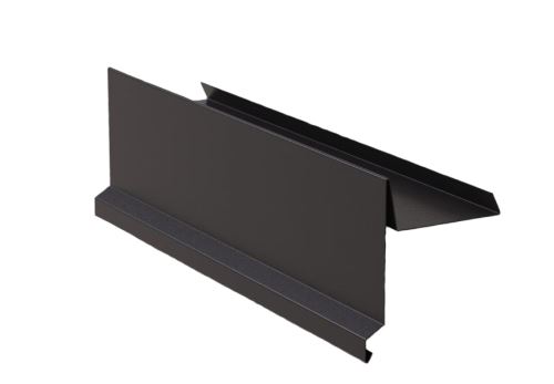 Ortgangblech Br. 333 mm, Lackiertes Zink, Dunkelbraun RAL 8019