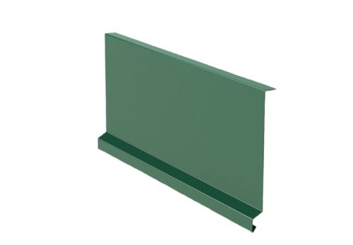 Ortgangblech für Kantendachplatte Br. 250 mm, Lackiertes Zink, Moosgrün RAL 6005