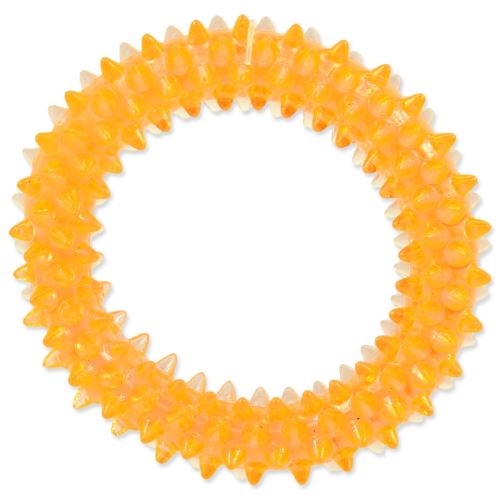 Spielzeug DOG FANTASY Ring mit Wellenschliff orange 7 cm 1 Stück