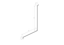 Obere Wandanschluss Br. 250 mm, PREFA Aluminium beidseitig farbig, Anthrazit (RAL 7016) (1)