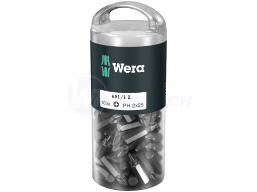 Bit PH2 - 25mm, WERA - 100 Stück / Blister / Packung 1 Stück