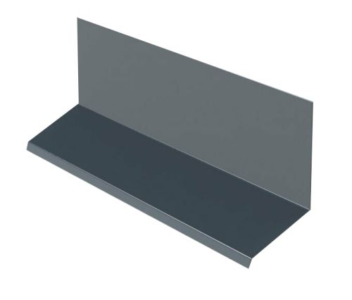 Obere Wandanschluss zur Kombination mit Abdeckleiste Br. 200 mm, Prefalz glatt, Anthrazit P.10 (RAL 7016)
