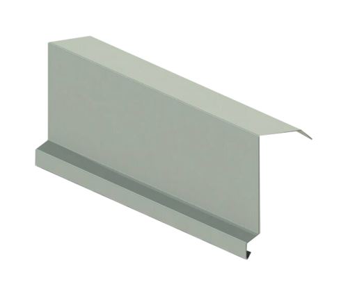 Obere Ortgangblech Br. 333 mm, Lackiertes Zink, Staubgrau RAL 7037