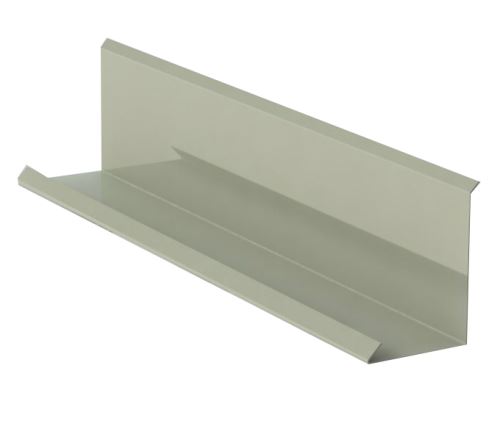 Wandanschluss Br. 250 mm, Prefalz stucco, Hellgrau P.10 (RAL 7005)
