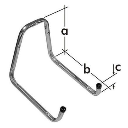 Halter für die Garage für Gartenschlauch 250x300x90mm / Packung 1 Stk
