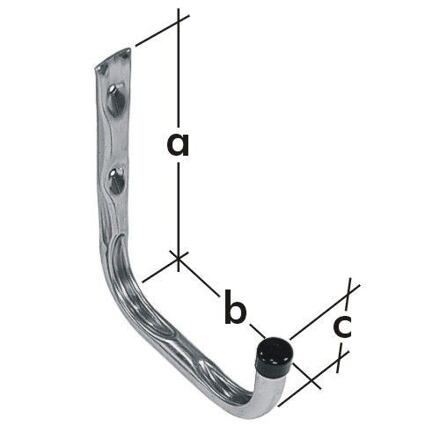 Halter für die Garage, U-Haken 300x200x80mm / Packung 1 Stk