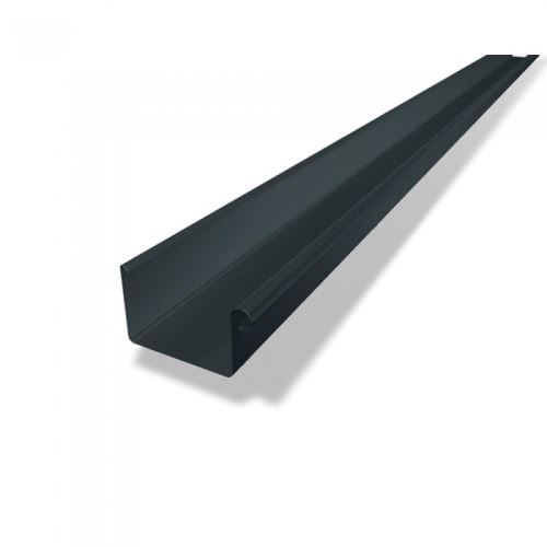 PREFA Quadratische Dachrinne, 3m lang, Breite 86 mm (r.b. 250 mm), Anthrazit P10