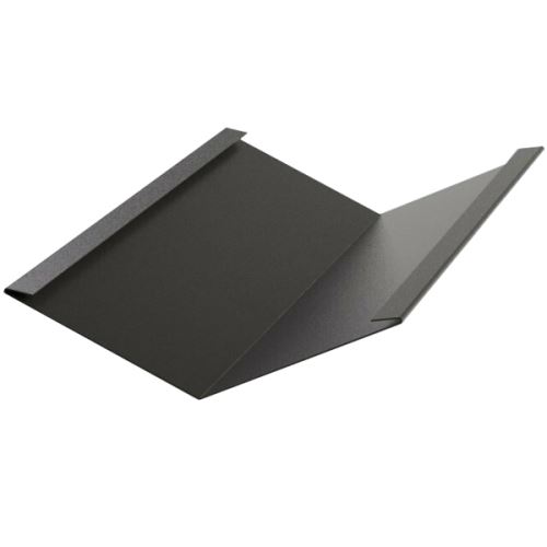 Kehlblech Br. 333 mm, Lackiertes Zink, Dunkelbraun RAL 8019