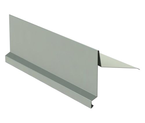 Ortgangblech für Steildach Br. 250 mm, beidseitig CLR-farbig, Hellgrau RAL 7005