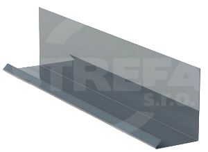 Wandanschluss zur Kombination mit Abdeckleiste Br. 250 mm, Prefalz glatt, Anthrazit P.10 RAL 7016