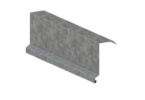 Obere Ortgangblech Br. 333 mm, Naturzink