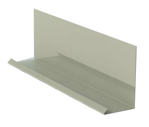 Wandanschluss zur Kombination mit Abdeckleiste Br. 200 mm, Lackiertes Zink, Staubgrau RAL 7037